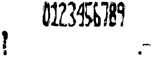 Zombie Shooting Font OTHER CHARS