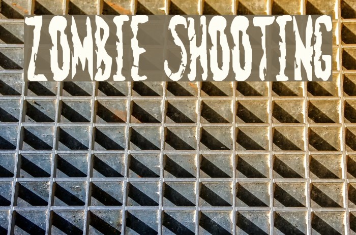 Zombie Shooting Font examples
