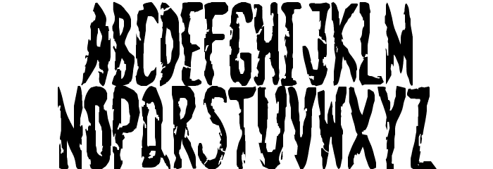 Zombie Shooting Font LOWERCASE