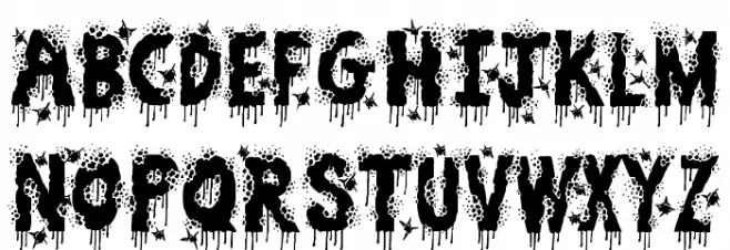 Zombie Slayer Schriftart Groß