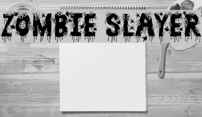 Zombie Slayer Font examples