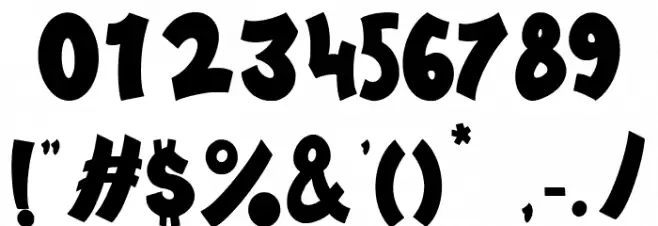 Zombie Zone Font OTHER CHARS