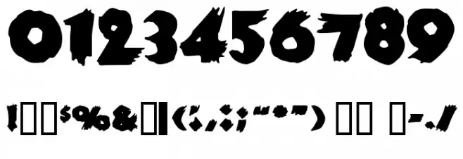 Zombie Font OTHER CHARS