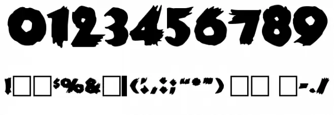 ZombieA Font OTHER CHARS