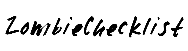 ZombieChecklist  font caratteri gratis
