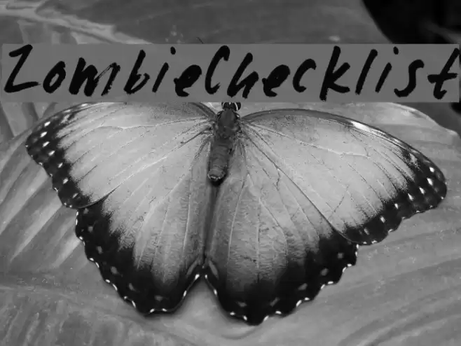 ZombieChecklist Font examples