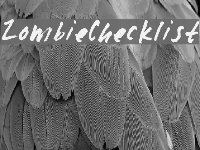 ZombieChecklist Font examples