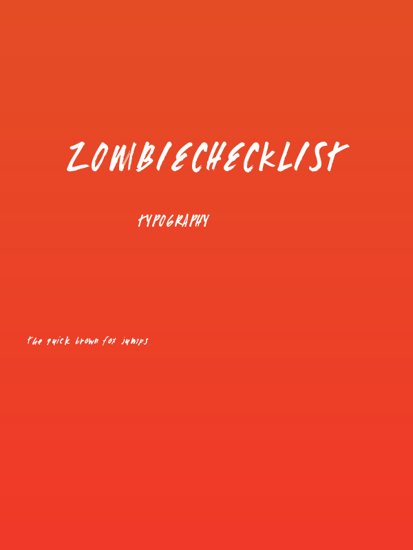 ZombieChecklist Poster