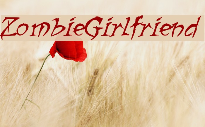 ZombieGirlfriend Font examples