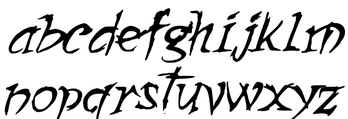 ZombieGirlfriend Font LOWERCASE