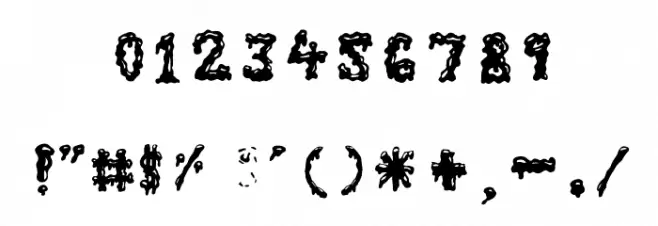 ZombieGuts Font OTHER CHARS