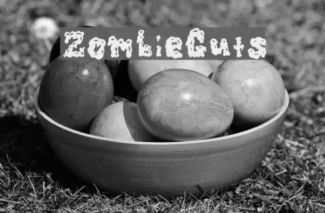 ZombieGuts Font examples