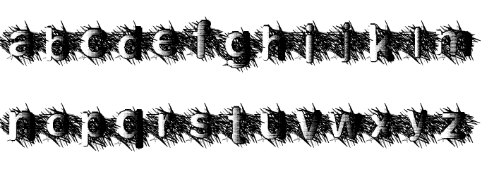ZombieScratch Font LOWERCASE