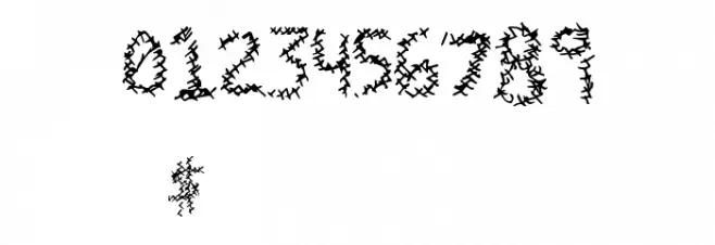 ZombieStitch Font OTHER CHARS