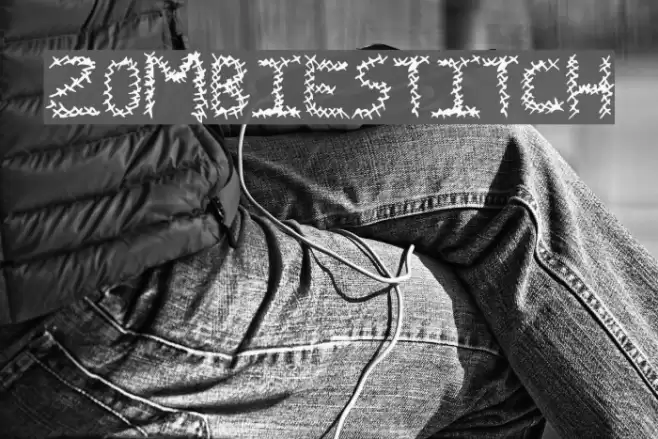 ZombieStitch Font examples