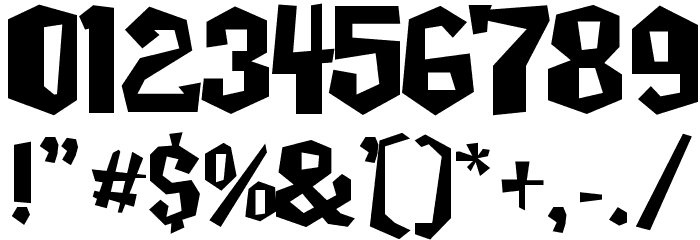 ZombieTai Font OTHER CHARS