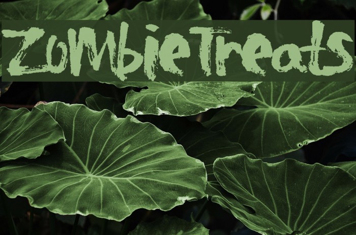 ZombieTreats Font examples