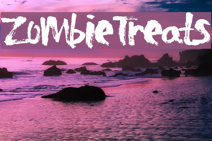 ZombieTreats Font examples
