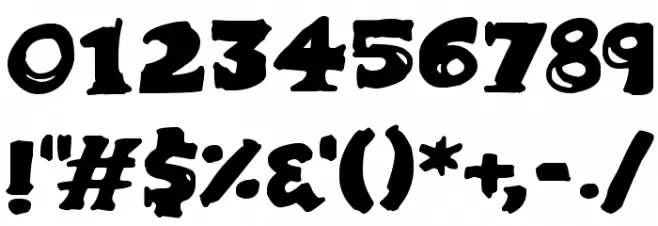 Zombiebites Schriftart Anderer Schreiben