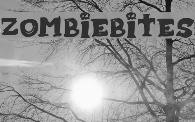 Zombiebites Schriftart examples