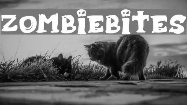 Zombiebites Schriftart examples