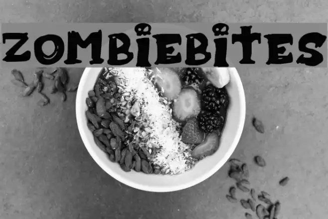 Zombiebites Schriftart examples