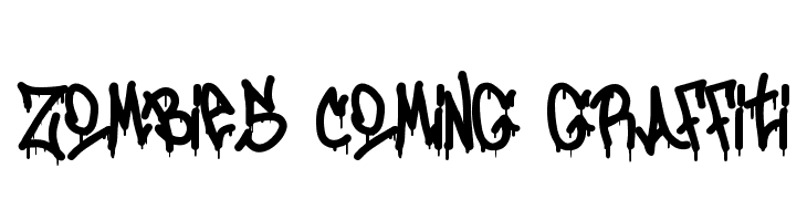Zombies Coming Graffiti  नि: शुल्क फ़ॉन्ट्स डाउनलोड