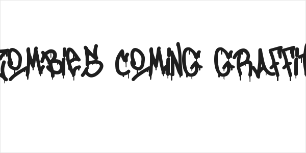 Zombies Coming Graffiti Logo