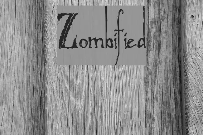Zombified Font examples
