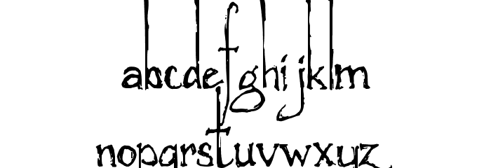 Zombified Font LOWERCASE