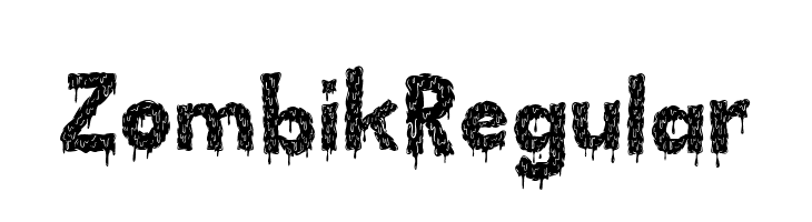 Zombik Regular  Free Fonts Download
