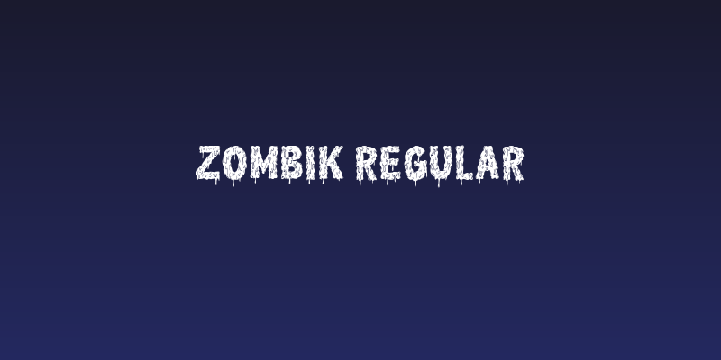 Zombik Regular Social Header