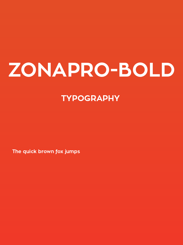 ZonaPro-Bold Poster