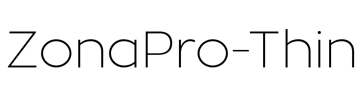 ZonaPro-Thin Font