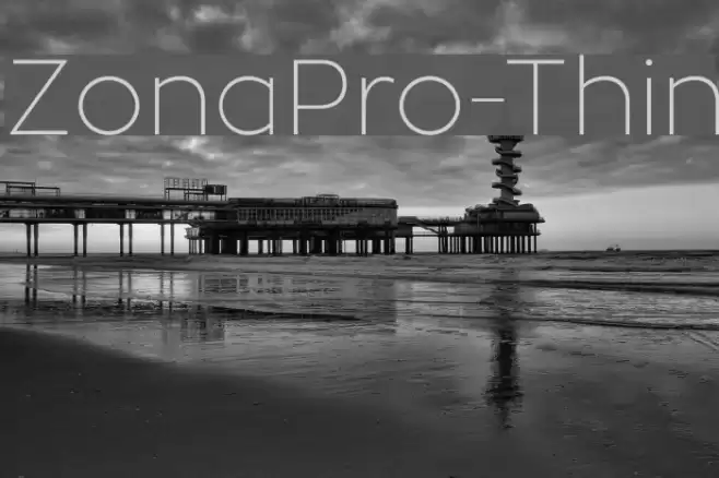 ZonaPro-Thin Schriftart examples