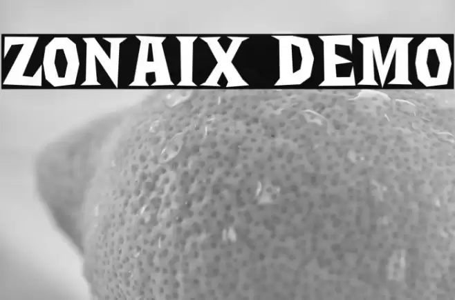 Zonaix DEMO Font examples