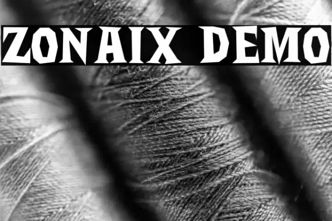 Zonaix DEMO Font examples