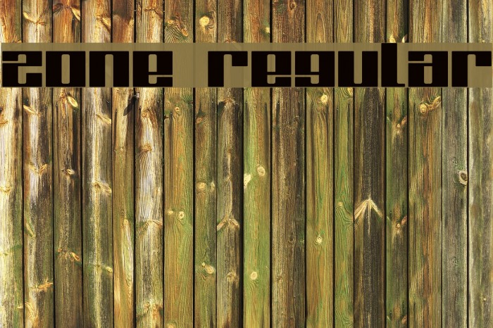 Zone Regular Font examples