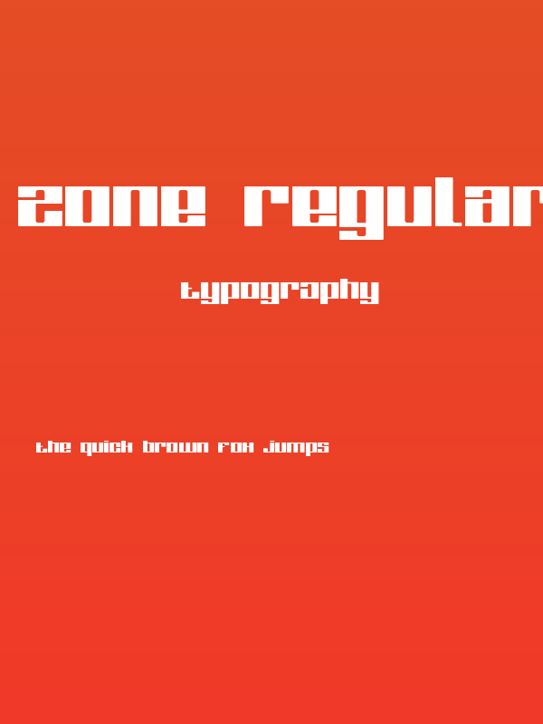 Zone Regular Poster