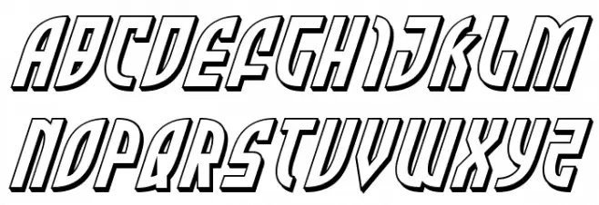 Zone Rider 3D Italic Caratteri MAIUSCOLE