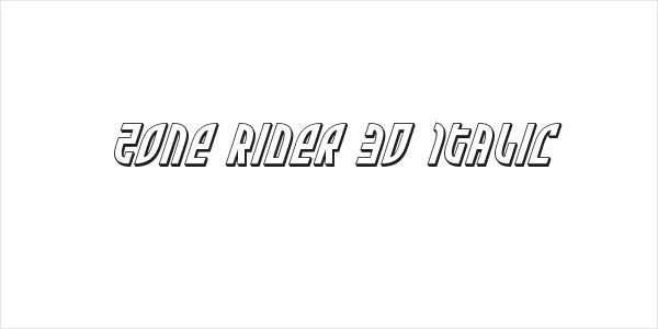 Zone Rider 3D Italic Logo