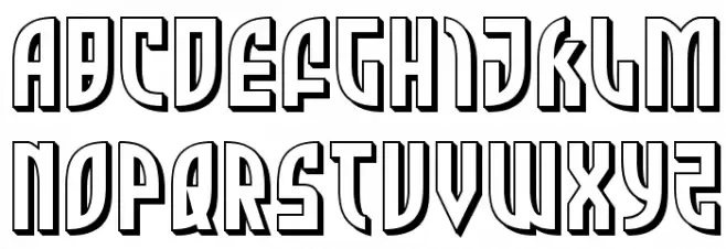 Zone Rider 3D Font Litere mari