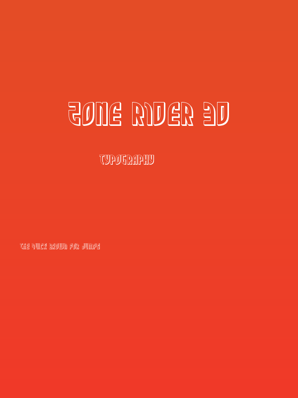 Zone Rider 3D Poster