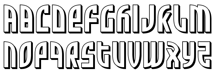 Zone Rider 3D Font LOWERCASE