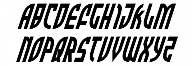 Zone Rider Condensed Italic フォント 大文字