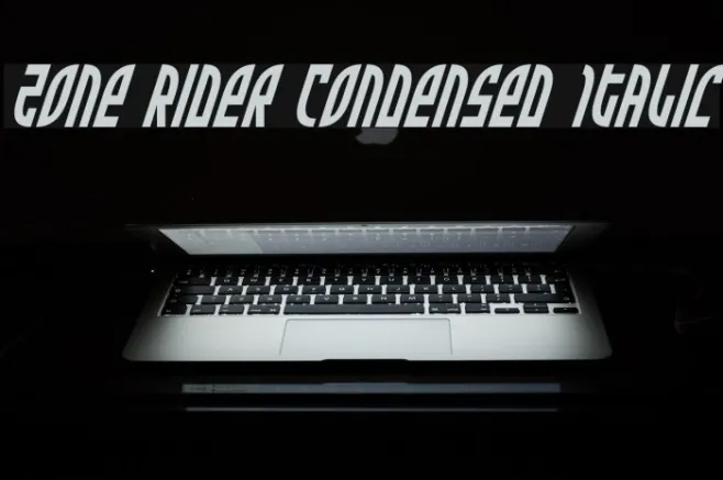 Zone Rider Condensed Italic Example 2