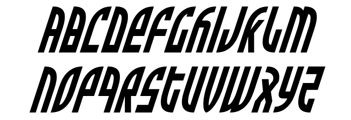 Zone Rider Condensed Italic Font LOWERCASE