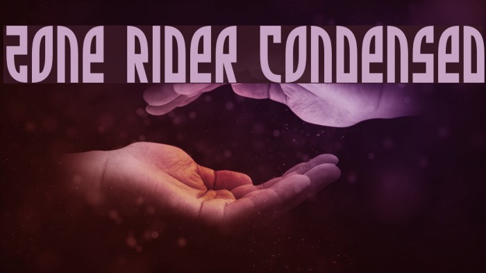 Zone Rider Condensed Font examples