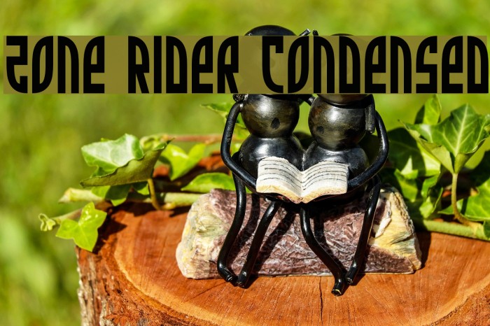 Zone Rider Condensed Font examples