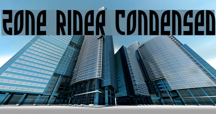 Zone Rider Condensed Font examples